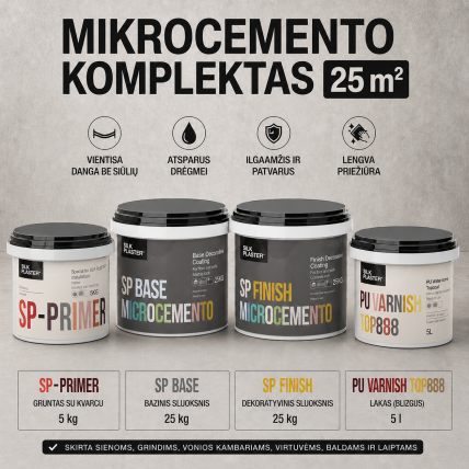 Mikrocemento komplektas spalva N35 4